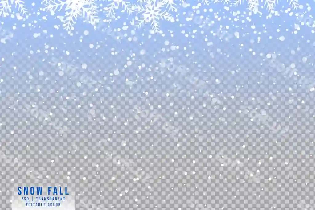 Qish qor yog'ish effekti ajraltirilgan shaffof orqa fonda | Winter snow falling effect isolated transparent background
