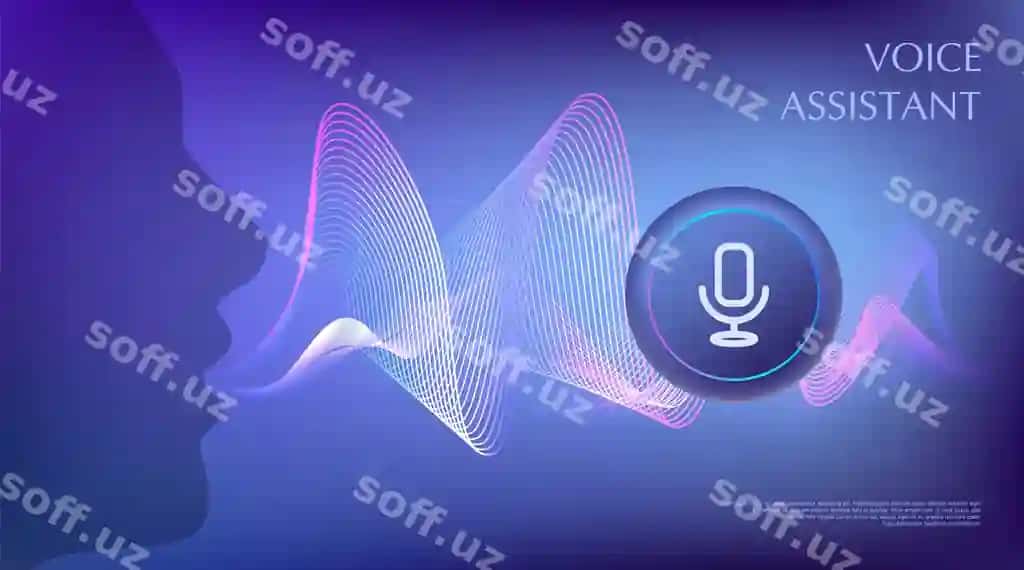Shaxs ovoz boshqaruvi virtual assistentdan foydalanish sun'iy konsepsiyasi | Person using voice control virtual assistant concept artificial