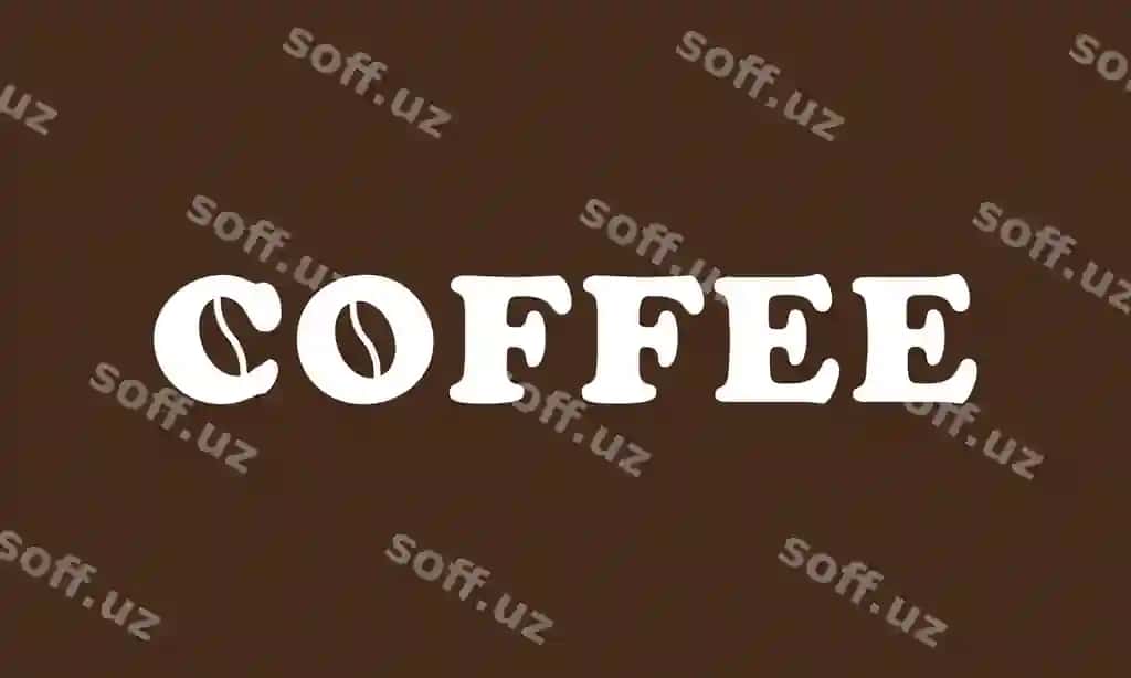 Qahva tipografiyasi matn logotipi dizayni qahva tipografik so'z logotipi | Coffee typography text logo design coffee typographic word logo