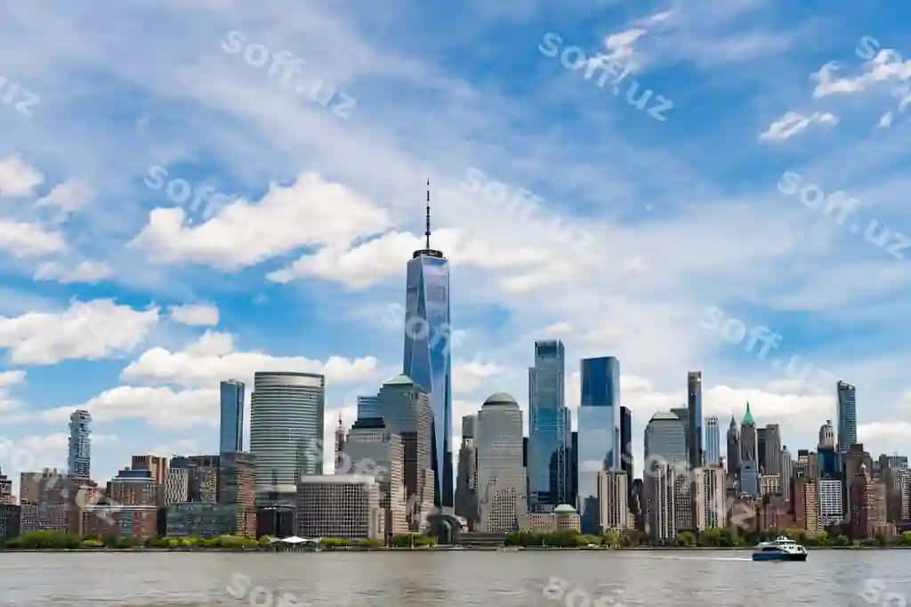 Yangi Yorka NYC Birleshgan Shtatlari ko'rinishi Yangi Yorka shahri silueti Markaziy Manhattan AQSH NYC NY Manhattan AQSH-ning moliyaviy poytaxti shahri Janubiy Manhattan silueti Yangi Yorka Janubiy Jerseydan Markaziy Manhattan | New york nyc united states view new york city skyline midtown manhattan usa nyc ny manhattan american financial capital city lower manhattan skyline new york from new jersey downtown manhattan