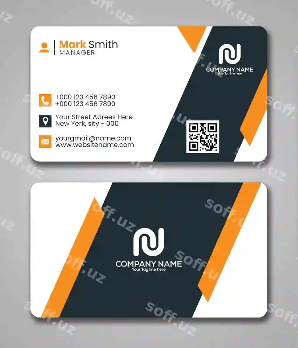 Psd biznes vizitkai dizayni ijodkor zamonaviy | Psd business card design creative modern