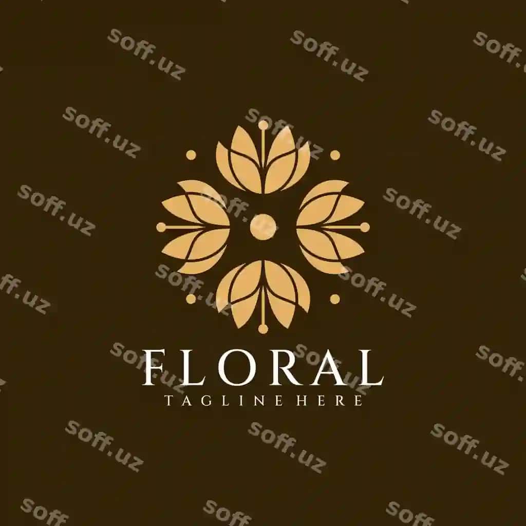 Go'zalik gulli salon spa dekoratsiya gul logotip dizayn elementlar | Beauty floral salon spa decoration flower logo design elements