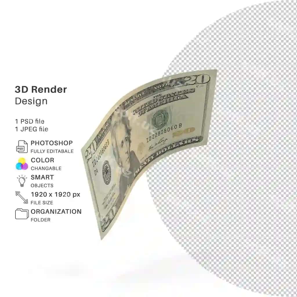 Rasm dollar varaqi 3D it deb yozilgan | Picture dollar bill that says 3d it