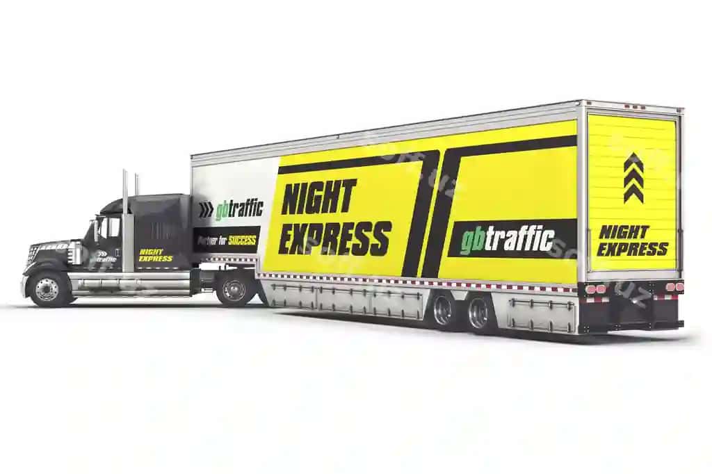 Ogʻir yuk avtomobili uchun mashina brendirovkasi modeli | Vehicle branding heavy duty truck mockup