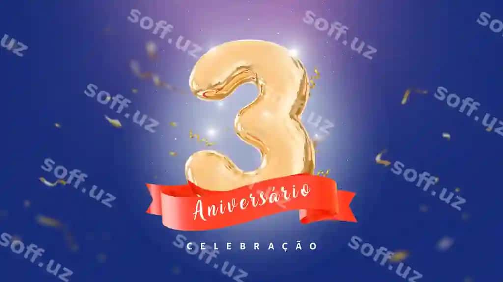 3 yil yubiley banneri | 3 years anniversary banner