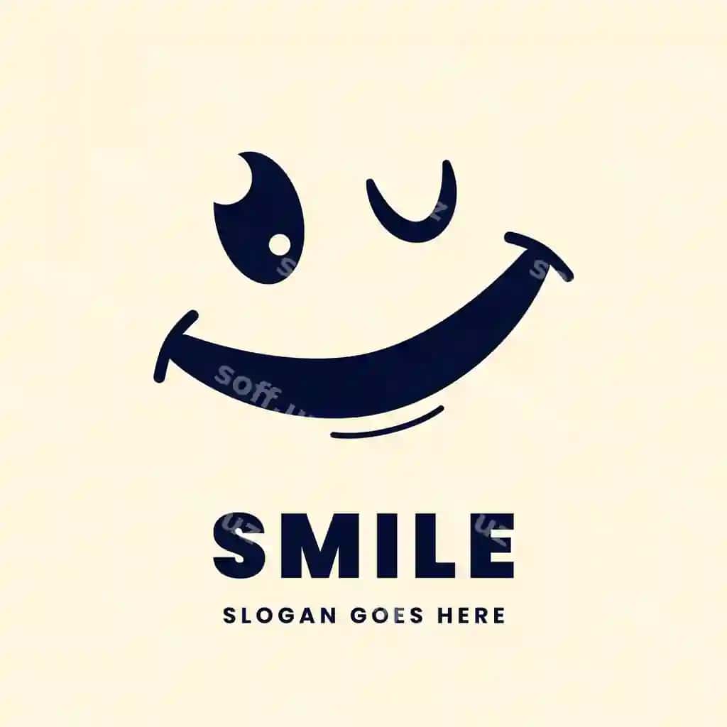 Flatsign smile logotipi | Flat design smile logo