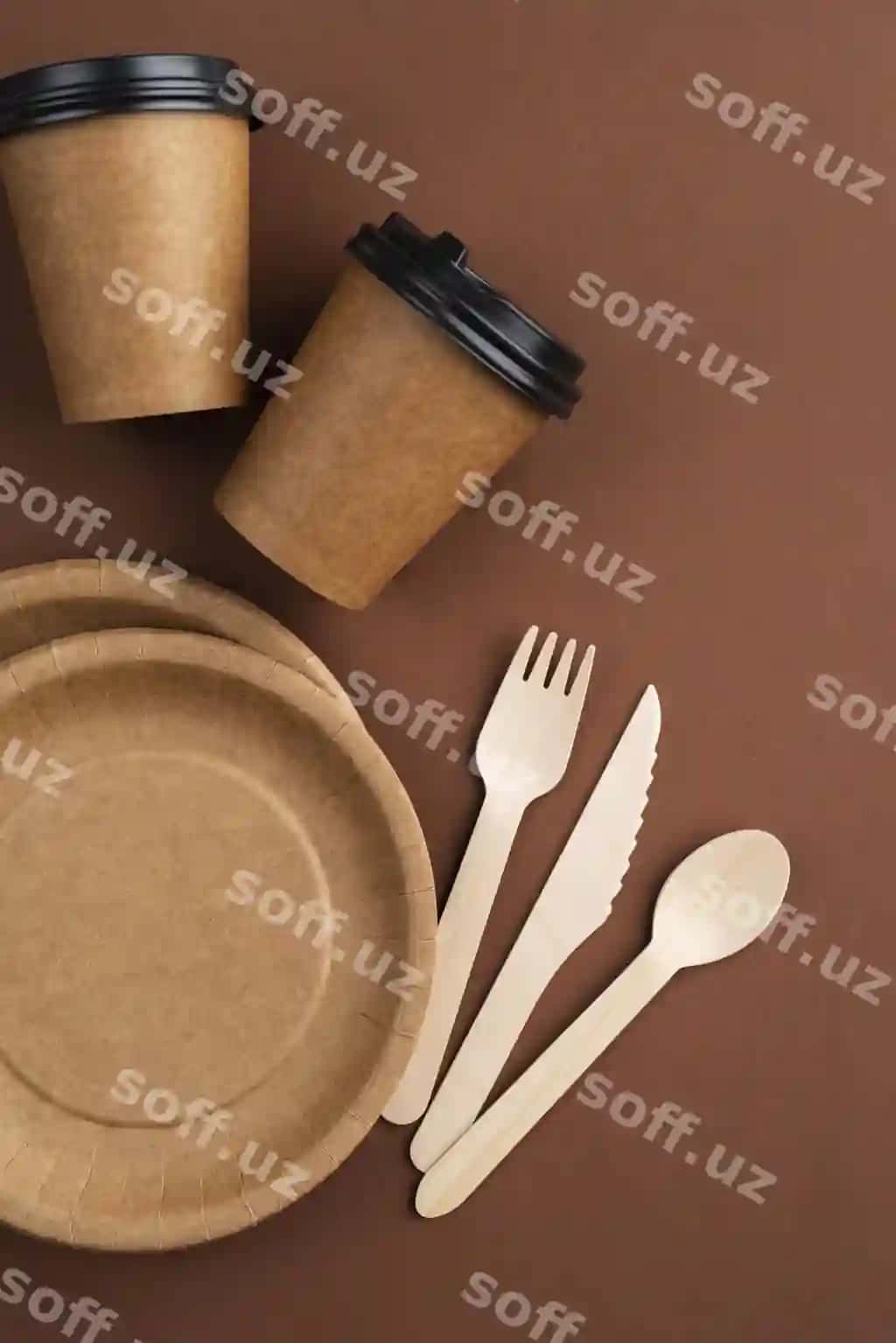 Bir marta ishlatiladigan kofeeshop elementlari assortimenti | Disposable coffee shop elements assortment