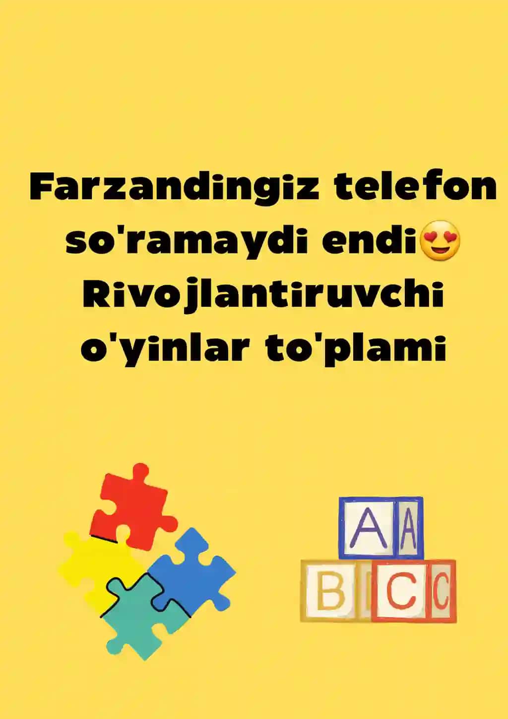3-5 yoshdagi bolalar uchun mega rivojlantiruvchi to'plam