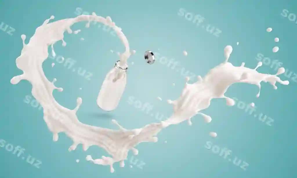Sut oq sivi splaysh | Milk white liquid splash