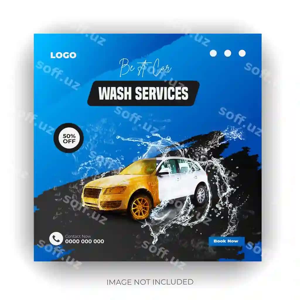 Spotless Rides avtomobil tozalash xizmati Facebook komplekt shabloni | Spotless rides automobile cleaning service facebook bundle template