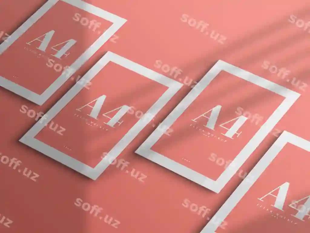 Minimal A4 flyer mockup dizayni | Minimal a4 flyer mockup design
