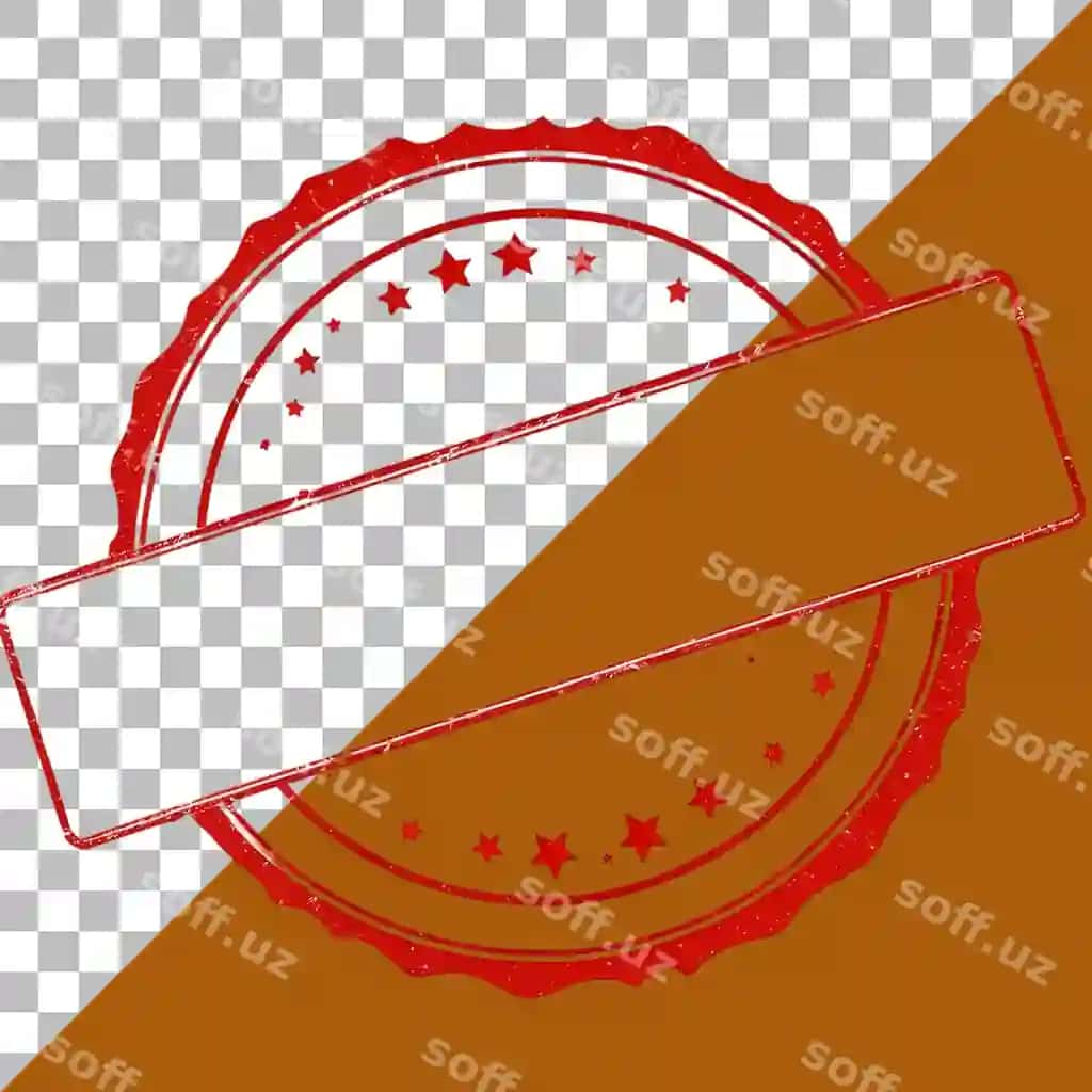 Marka ajraltirilgan shaffof fonda | Stamp isolated transparent background