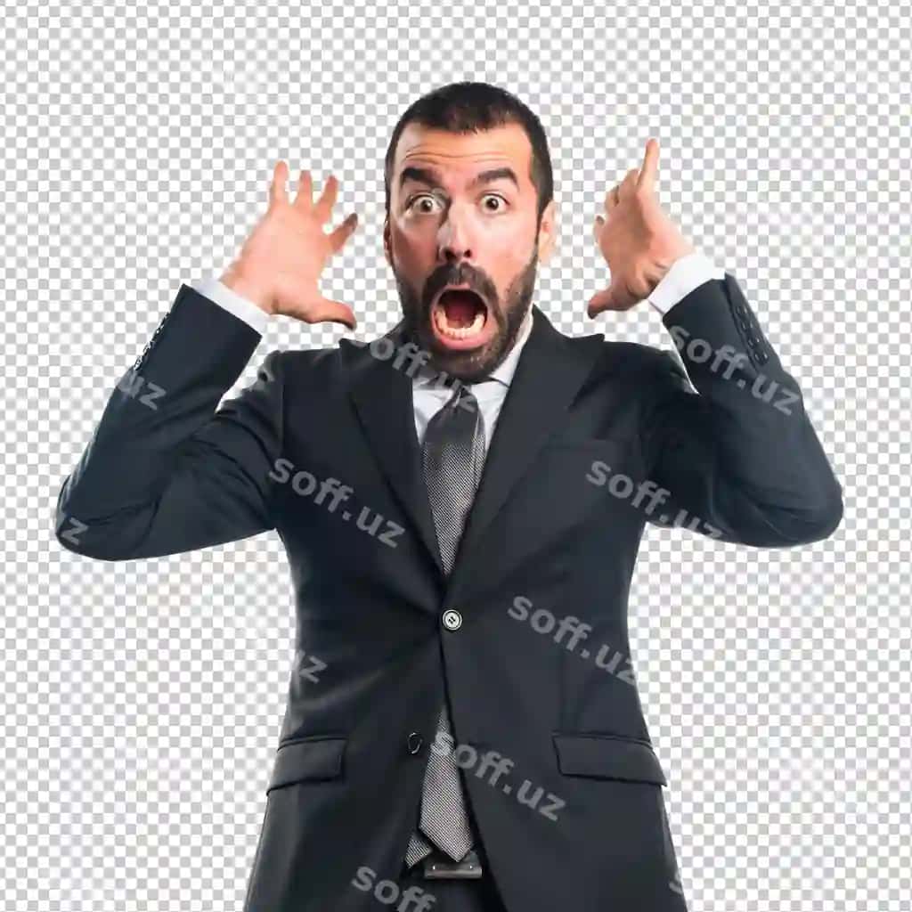 Bisnesmen hayot harakatini qilayotgan | Businessman doing surprise gesture