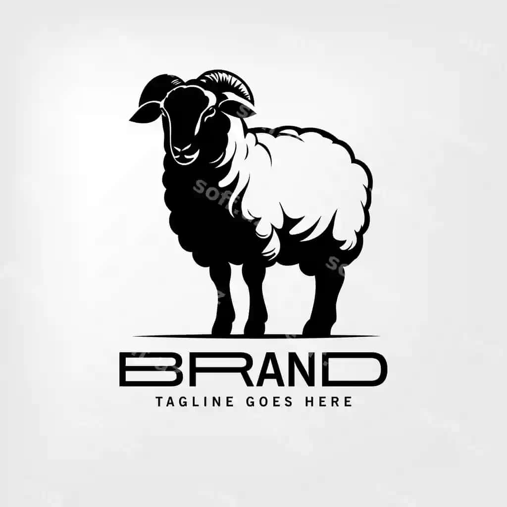 Bepul vektor qoy siluet dizayn logotipi | Free vector sheep silhouette design logo