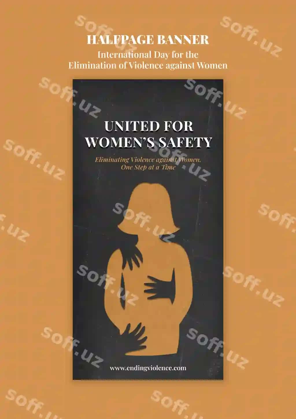 Shovqirmonlikni oʻchirish xalqaro kunning shabloni | Violence elimination international day template