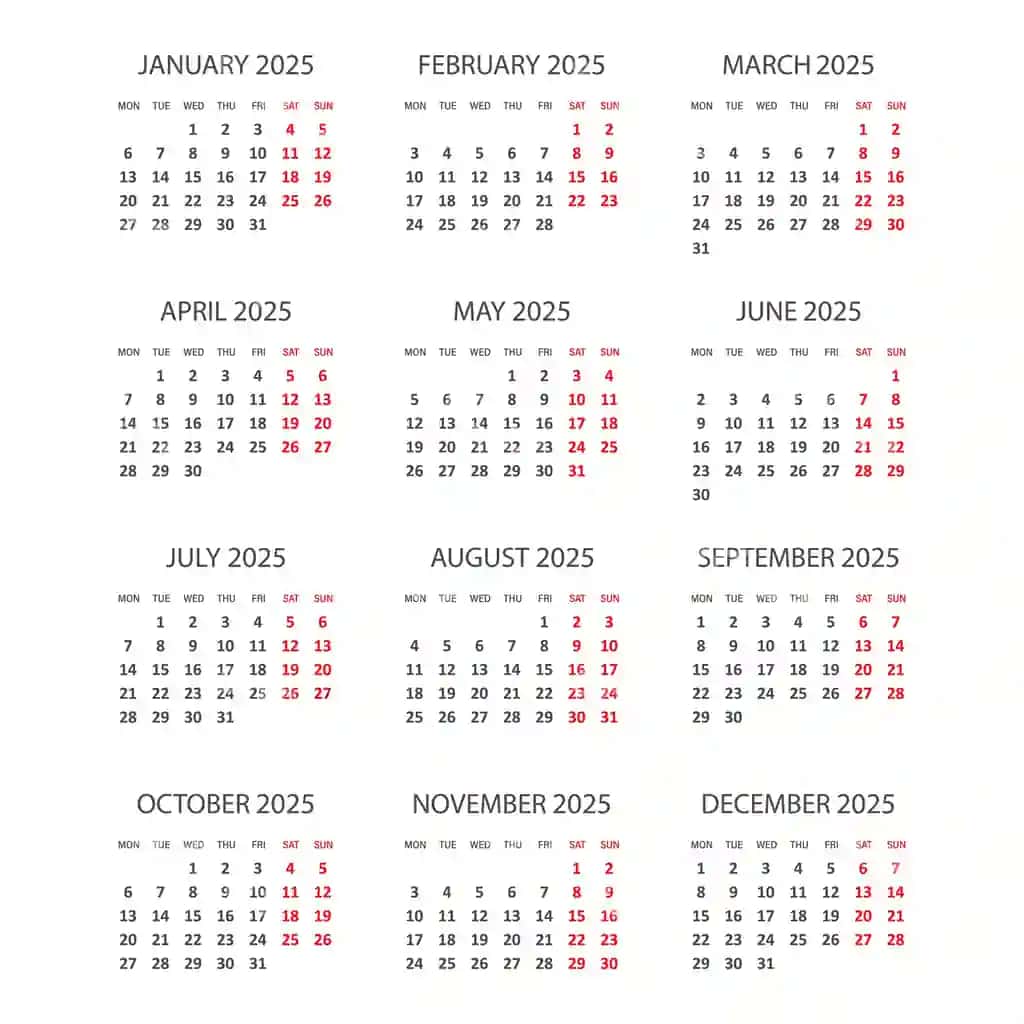 2025 yil takvimi ikonka plat stilida rejador vektor illustratsiyasi ajraltirilgan | Calendar 2025 year icon flat style planner vector illustration isolated