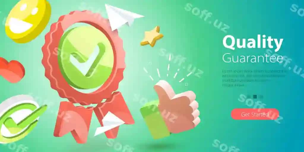 D vektori tushunchalı illustratsiya sifat kafolati premium tanlov | D vector conceptual illustration quality guarantee premium choice