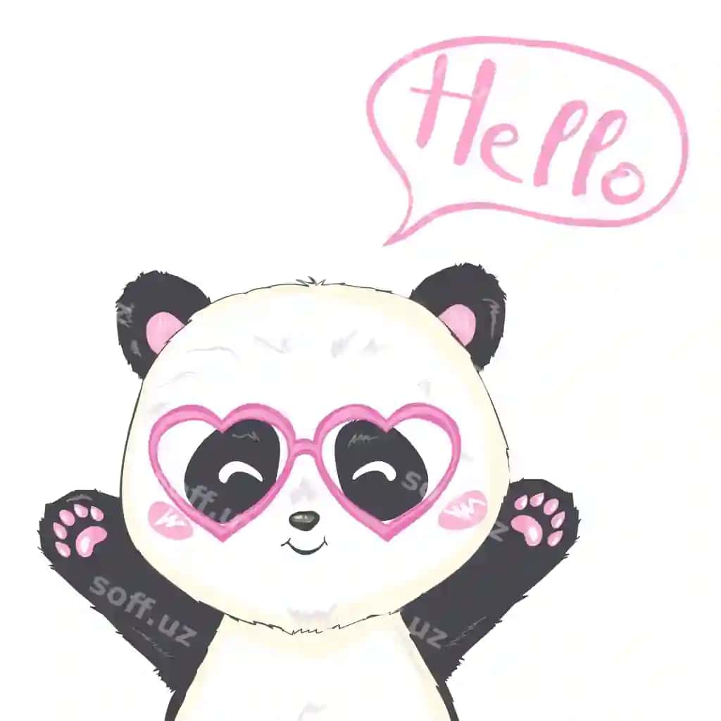 Vektor illustratsiyasi chiroyli karyakatur qora cho'chqasi yerda o'tirmoqda | Vector illustration cute cartoon giant panda is sitting ground
