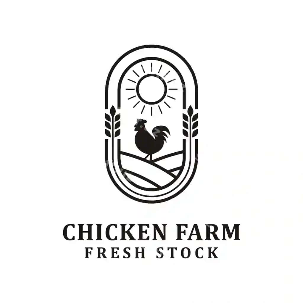 Minimalist oddiy tovuq fermasining logotipi tovuq fermasining logotipi vektor illustratsiyasi | Minimalist simple chicken farm logo chicken farm logo vector illustration