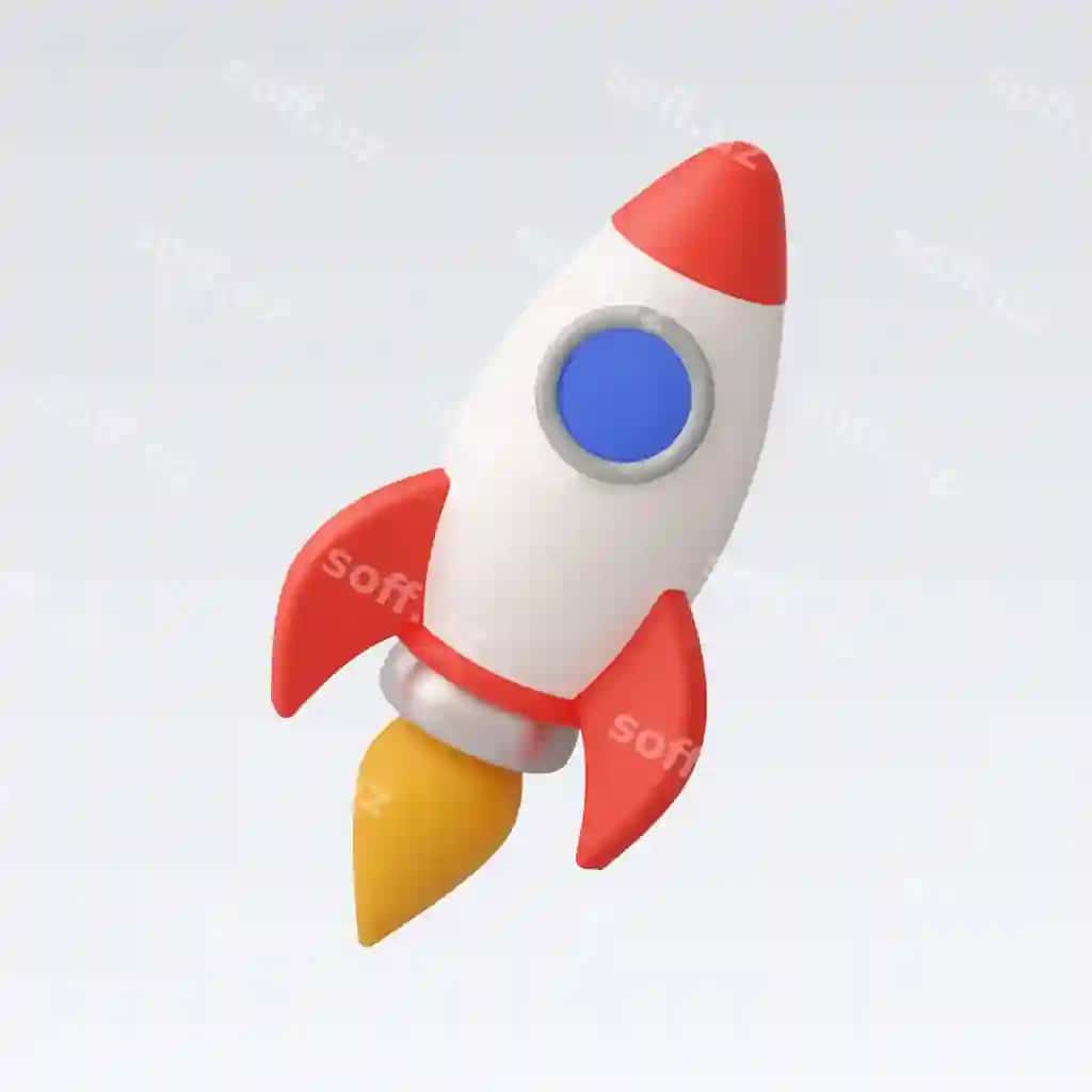 Rangli karyakter raket chizmasi | Colorful cartoon rocket illustration