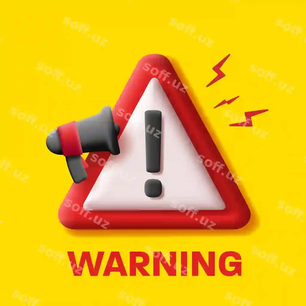 3d ogohlantirish belgisi uchburchak aylanma bilan va ba'zi so'zlar! kommunikator belgisi | 3d warning sign triangle with exclamation mark loudspeaker icon