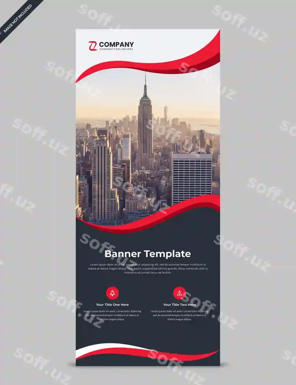 Minimal korporativ rollup baner shabloni | Minimal corporate rollup banner template