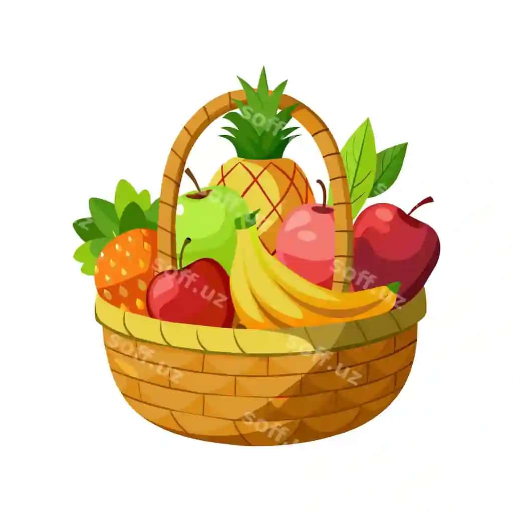 Savat mevalari o'z ichiga savat bodomlarini bodomlar | Basket fruit including basket strawberries strawberries