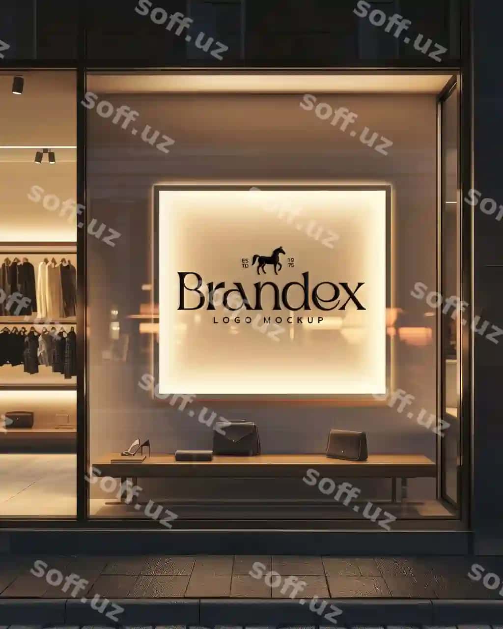 Elegant ichki marble devor belgilari mockup yuqori sifatli PSD luks | Elegant indoor marble wall signage mockup highquality psd luxury