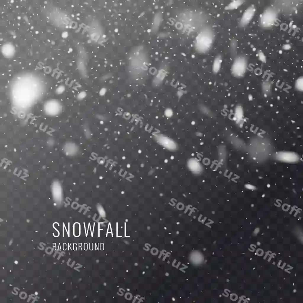 Vektor realistik qor bobosi qorong'i fonda shaffof elementlar | Vector realistic snowflake against dark background transparent elements