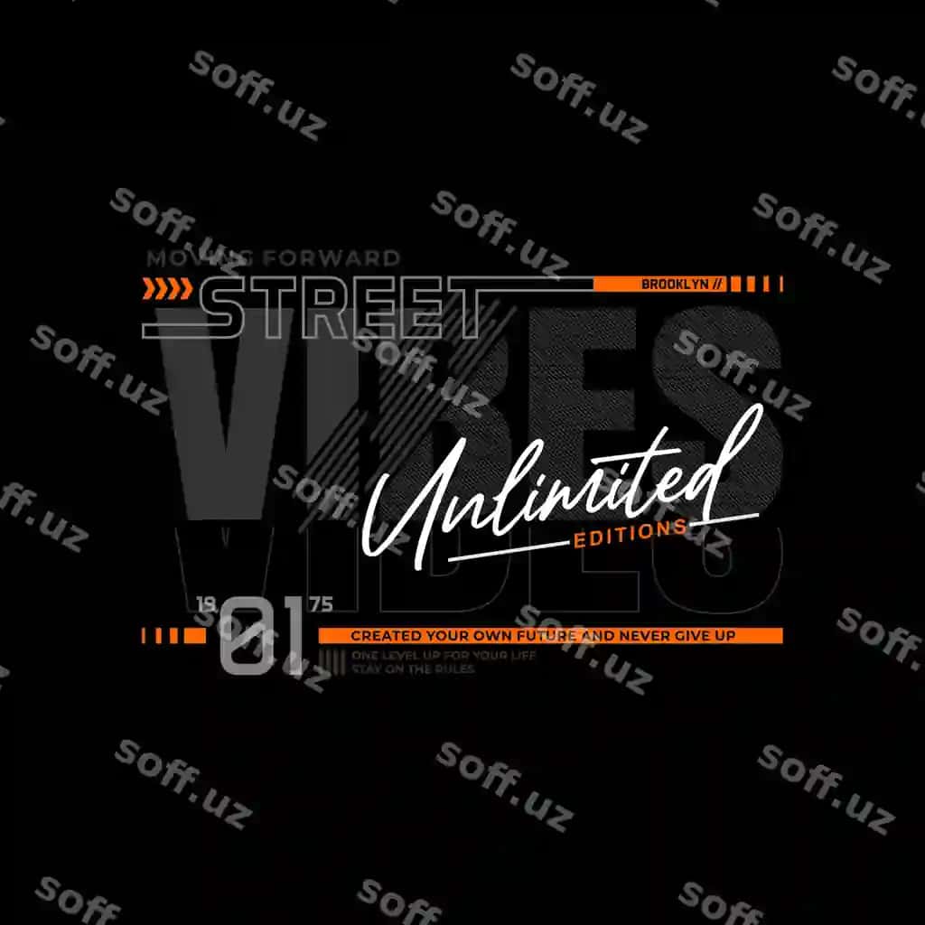 Kocha energiyasi tipografiyasi futbolka va hokazo | Street vibes typography t shirt etc