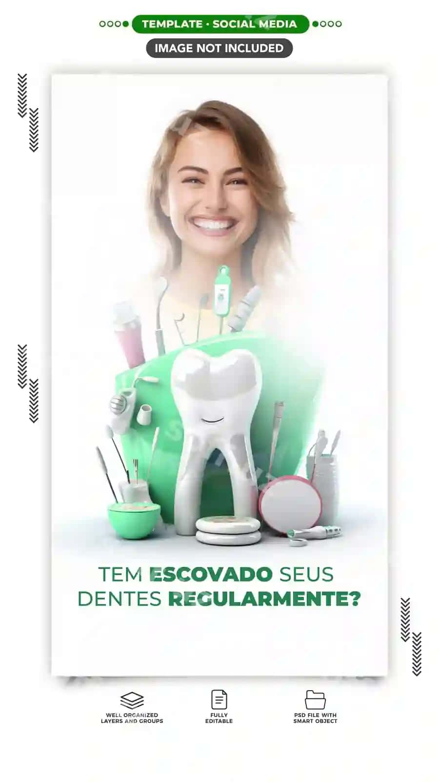 Model ayol tishbrush va tishpaste bilan | Poster woman with toothbrush toothpaste
