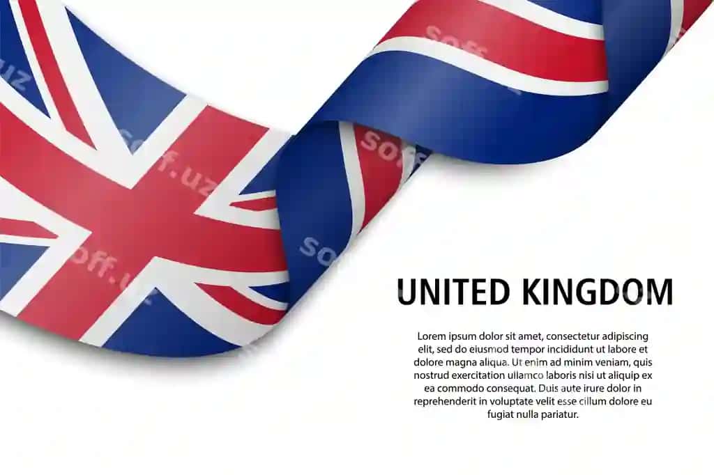 Harakatlanadigan lenta baneri bayrog' bilan | Waving ribbon banner with flag