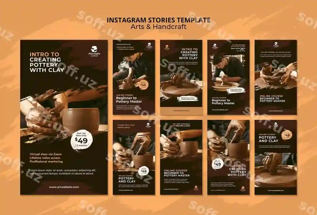 San'atlar qo'l ishlari Instagram xabarlari | Arts hand craft instagram stories