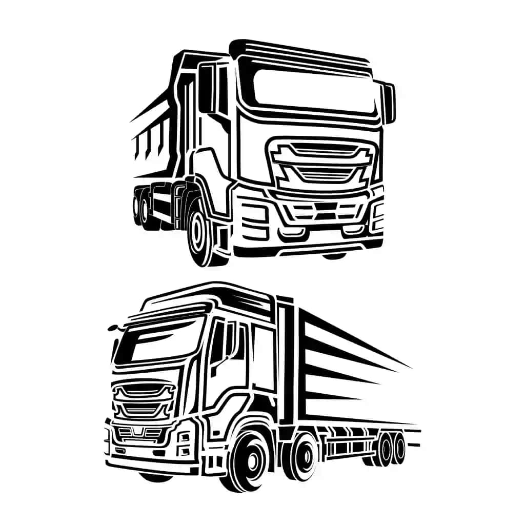 Yapon yuk mashinasi silueti | Japanese truck silhouette