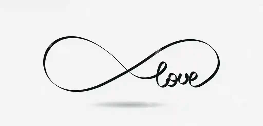 Sevgi abadiy ikonka Valyantin kuni vektor ramz | Love forever icon valentines day vector symbol