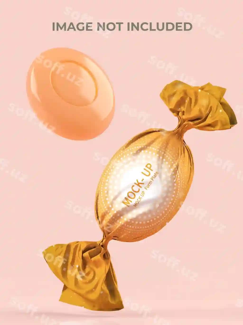 Shirinlik qadoqi namunasi | Candy wrapper mockup