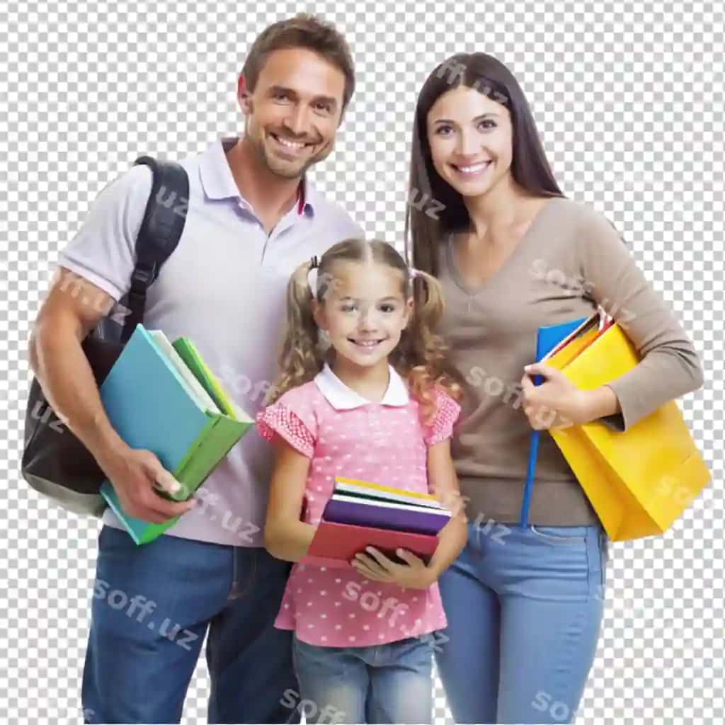 Ota-onasi maktabni tanlayotgan qizcha | Little girl her parents choosing school