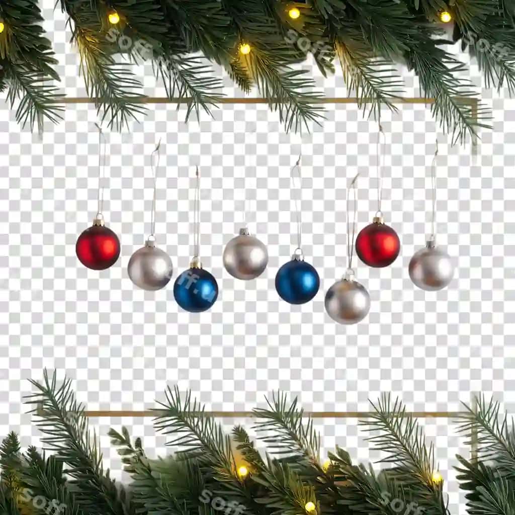 Baxromli Christmas elementlar ajraltirilgan shaffof fonda | Merry christmas elements isolated transparent background