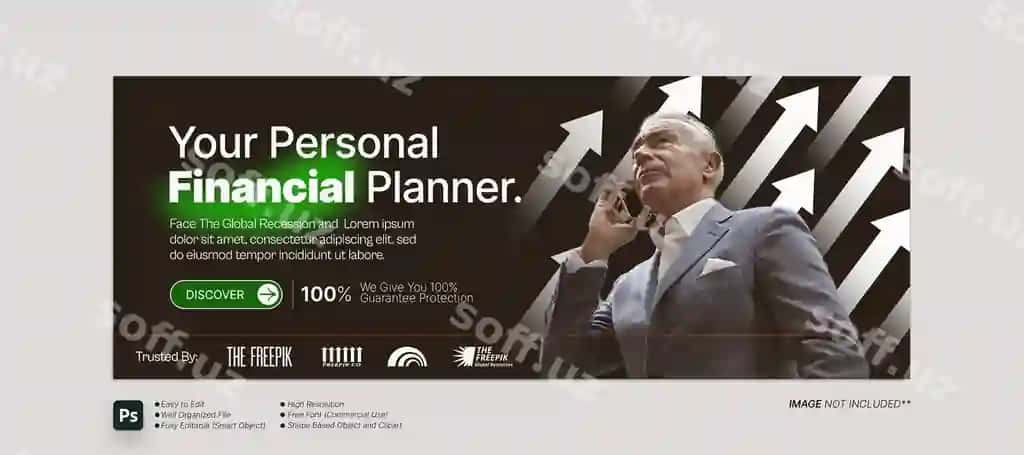 Moliyaviy rejajvchi raqamli marketing korporativ ijtimoiy media posti | Financial planner digital marketing corporate social media post