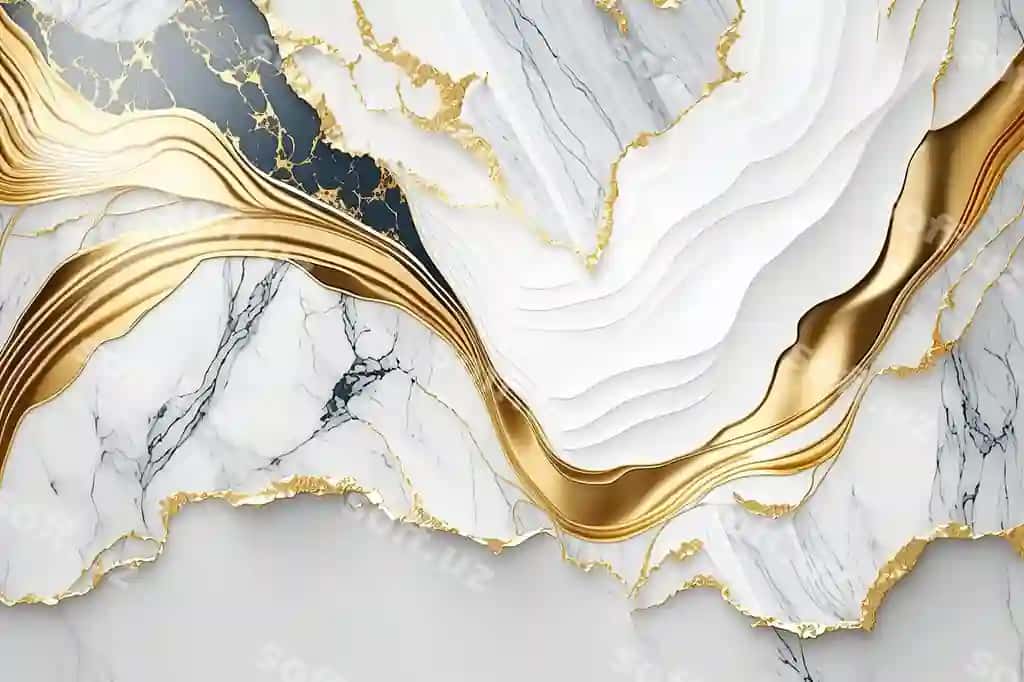 Abstrakt marble oq altin fonli turkman taklifi orqa fonda | Abstract marble white gold background wedding invitation backdrop