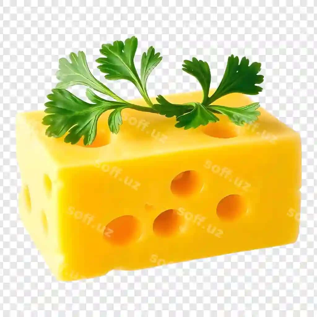 3d Shveysariya cheedari ajraltirilgan shaffof fonda | 3d swiss cheese isolated transparent background
