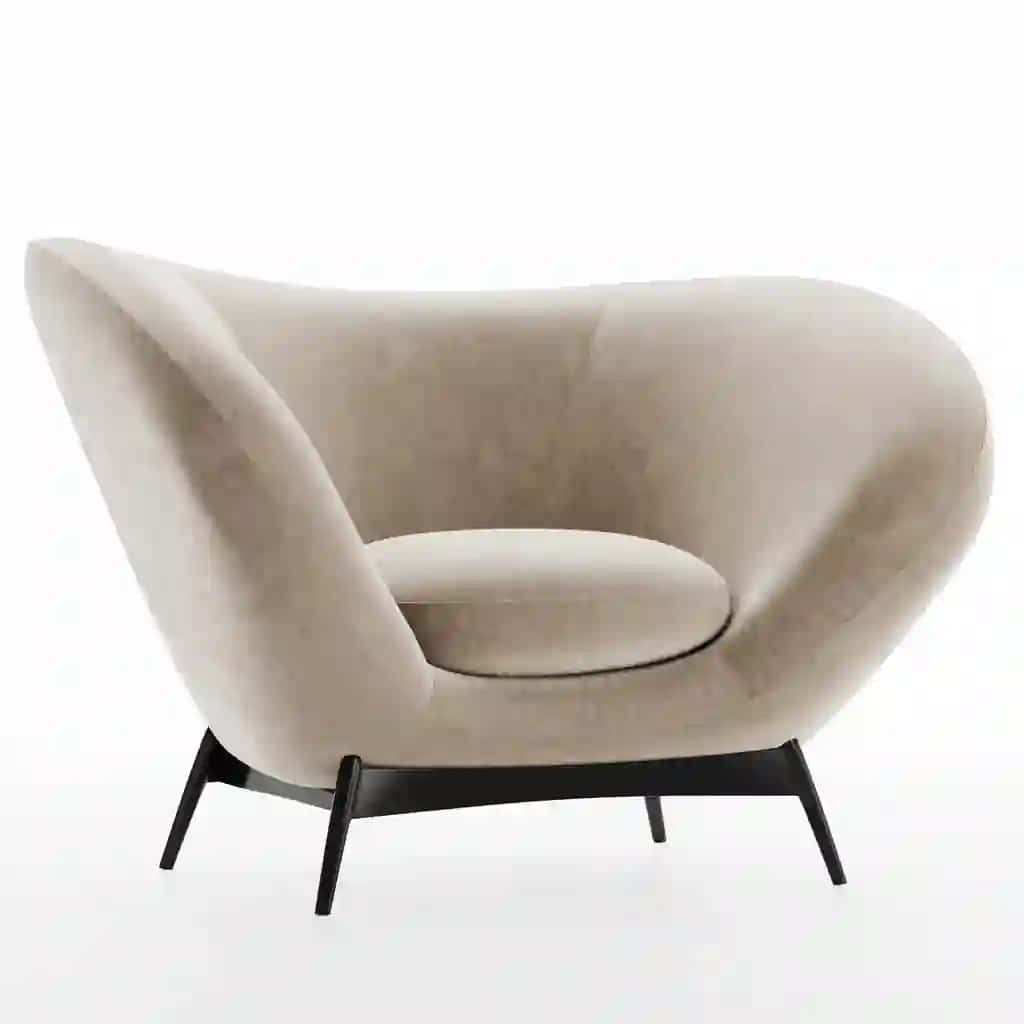 Modern Velvet Accent Armchair