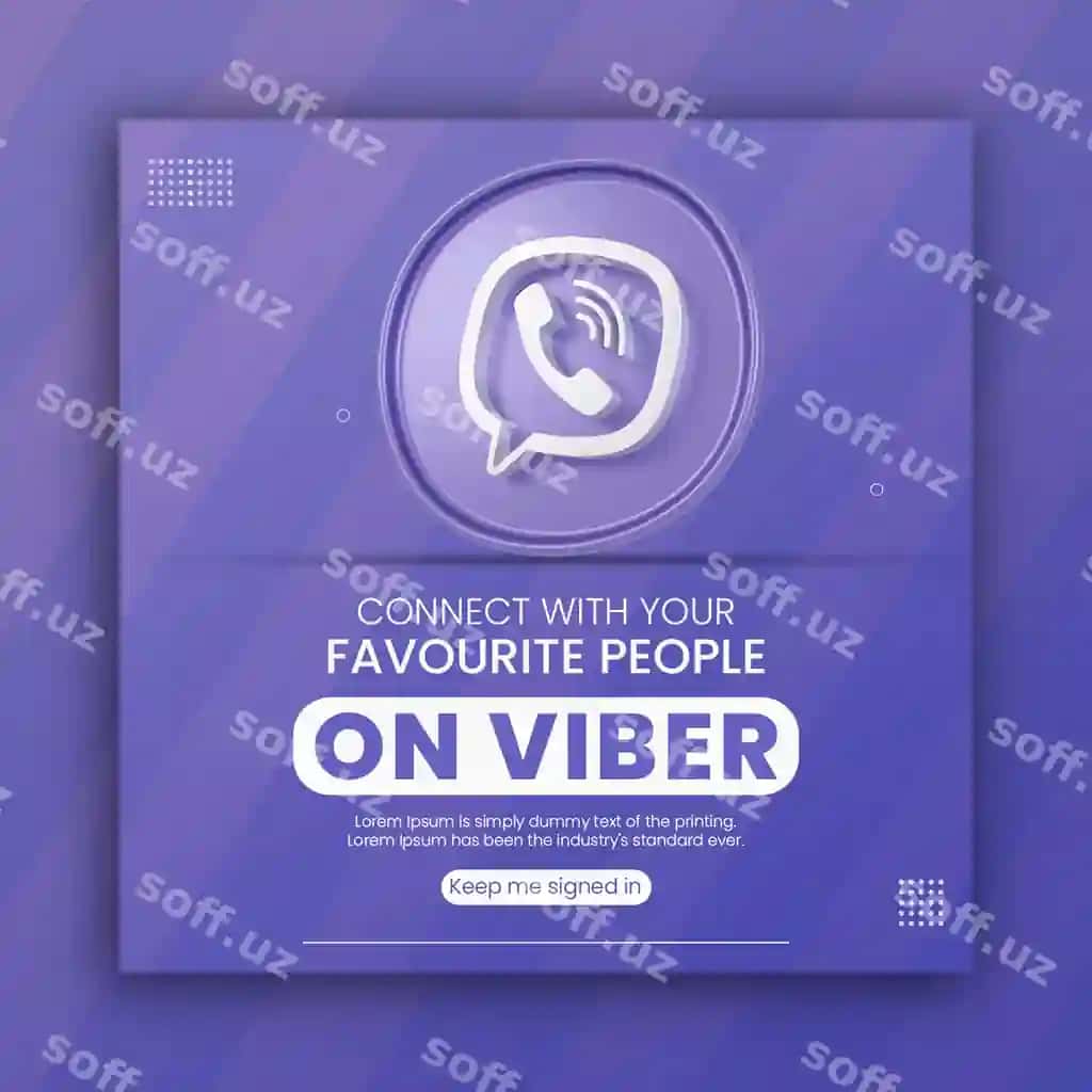 3d render Viber ikonasi biznes reklamasi ijtimoiy tarmoqlar posti dizayni | 3d render viber icon business promotion social media post design