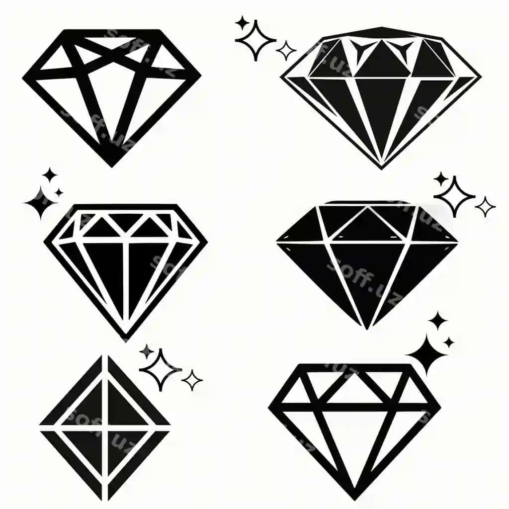 Alovat ikon ziravor ramz hindiy | Diamond icon jewelry symbol gem stone