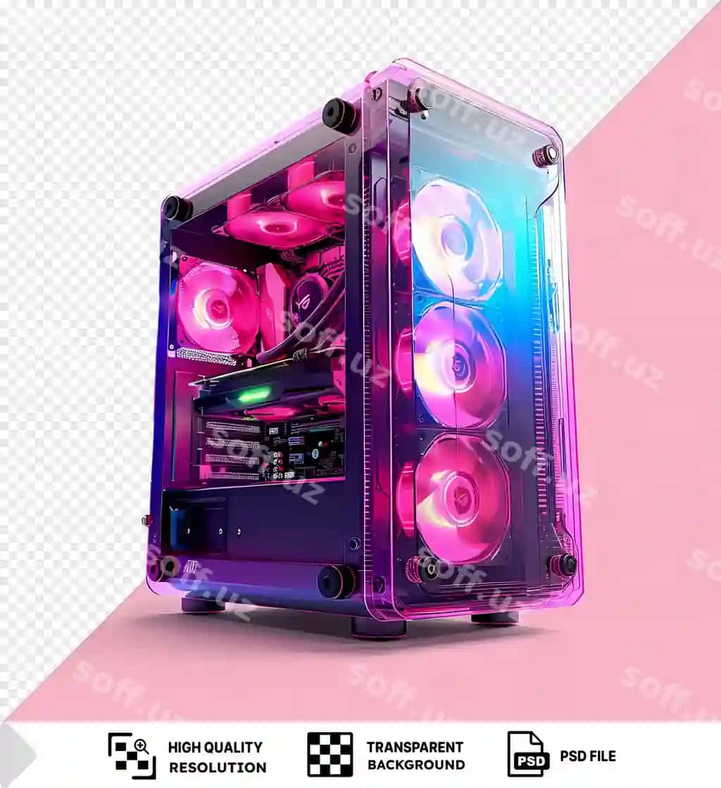 Pushti siyohr o'yin komplekti qora g'ildiraklar bilan pushti orqa fonda | Pink purple gaming setup with black wheels pink background