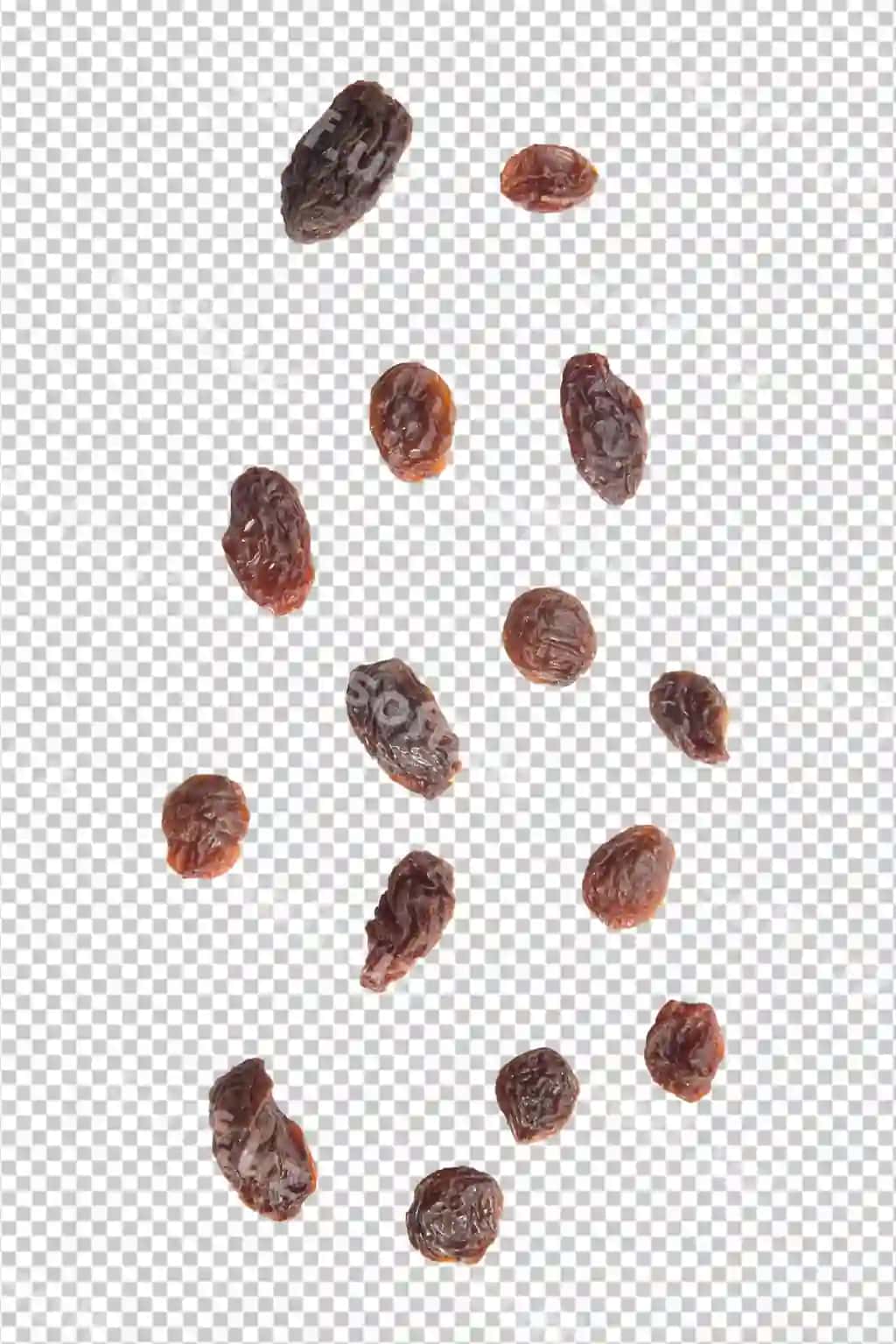 Tushadigan shirin uzumlar kesilgan psd fayl | Falling raisins cutout psd file