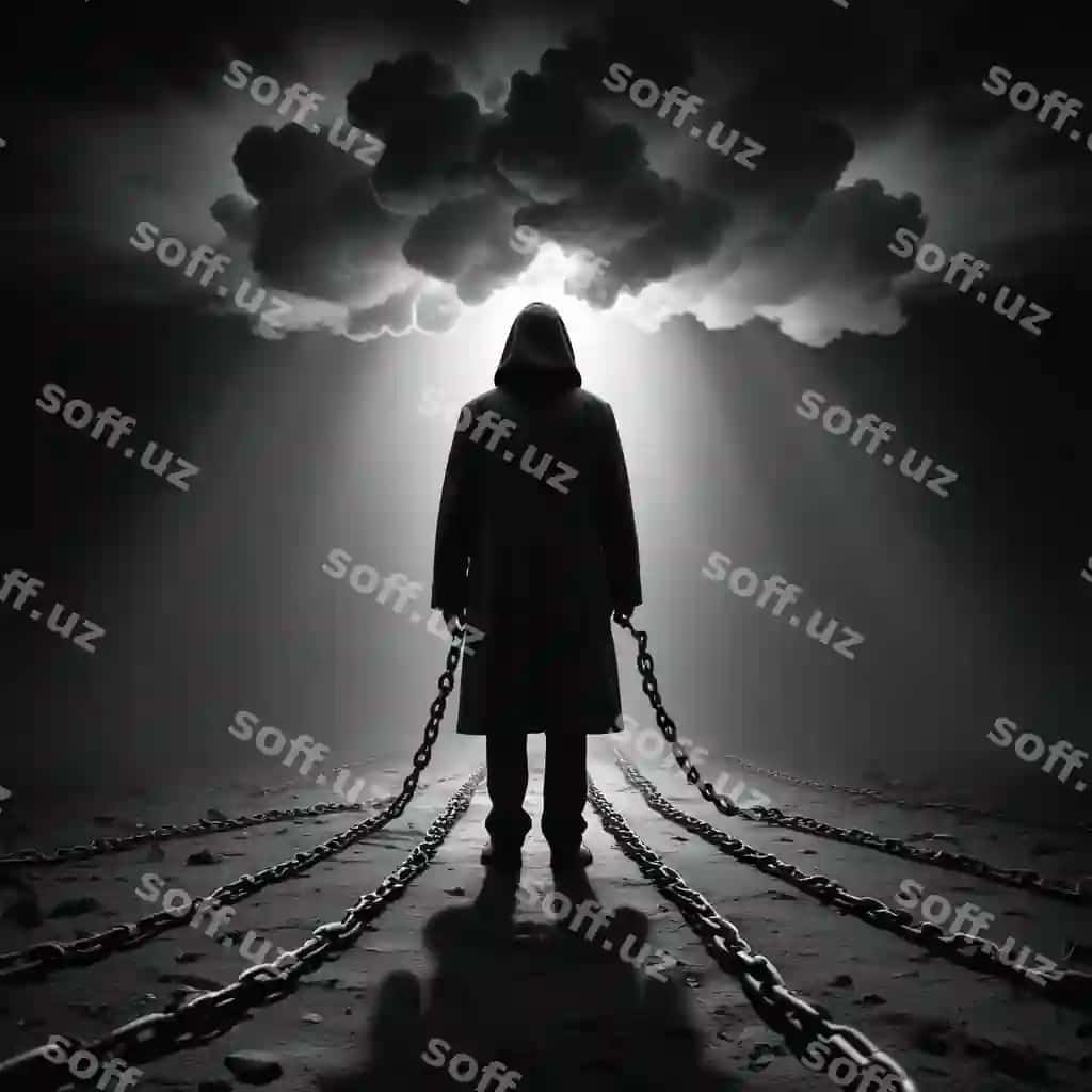 Zanjirlangan kuch erkli yolg'iz zanjirlar va shamol o'tgani | Bound strength mans resolute journey through chains storms