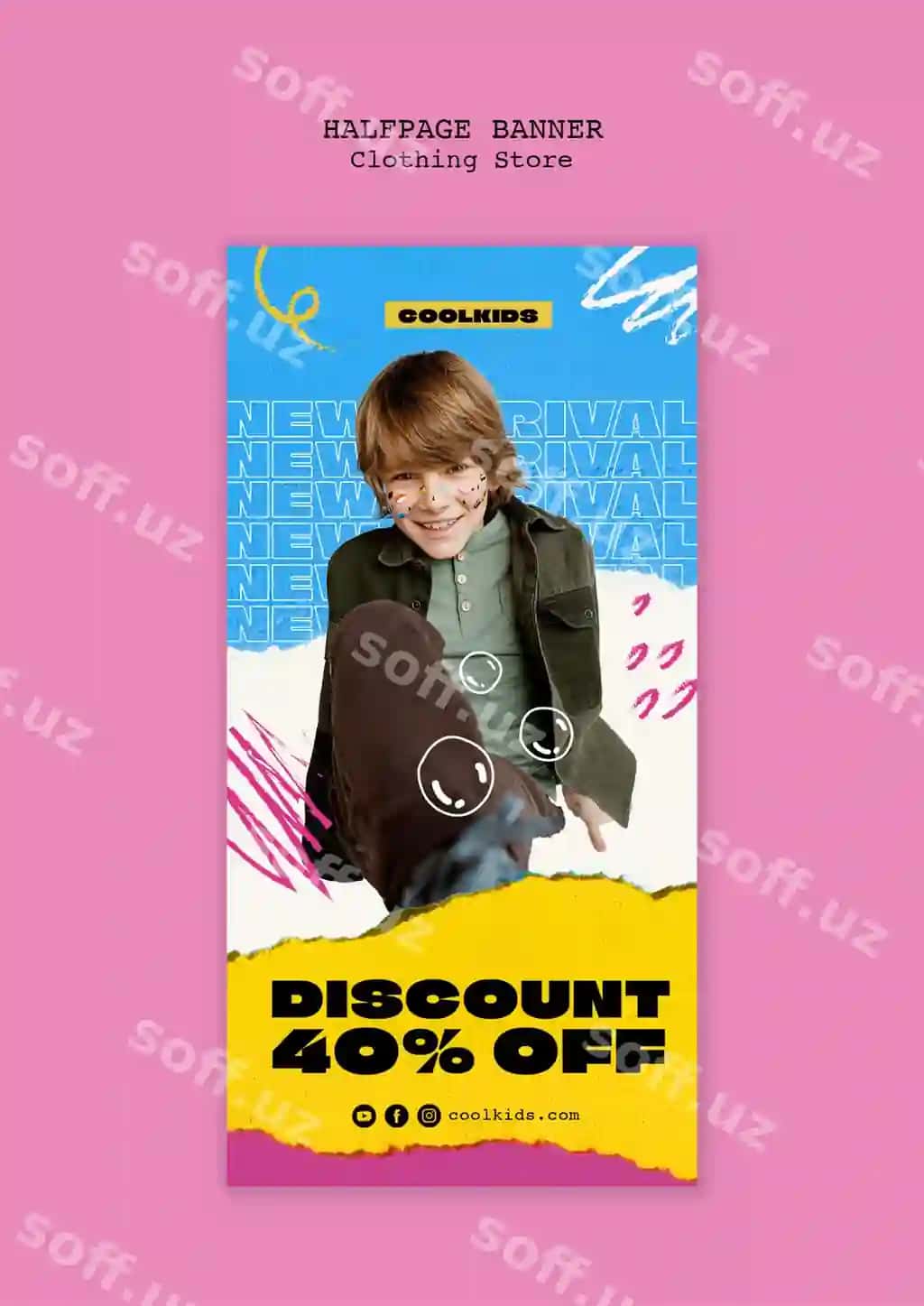 Kiyimlar do'koni shablon dizayni | Clothing store template design