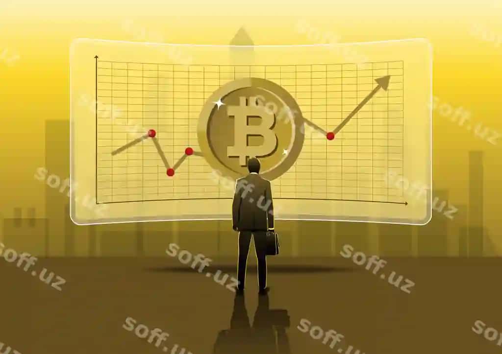 Bitcoin sarmoya kiritish narx prognozi illustratsiyasi | Bitcoin investment price prediction illustration