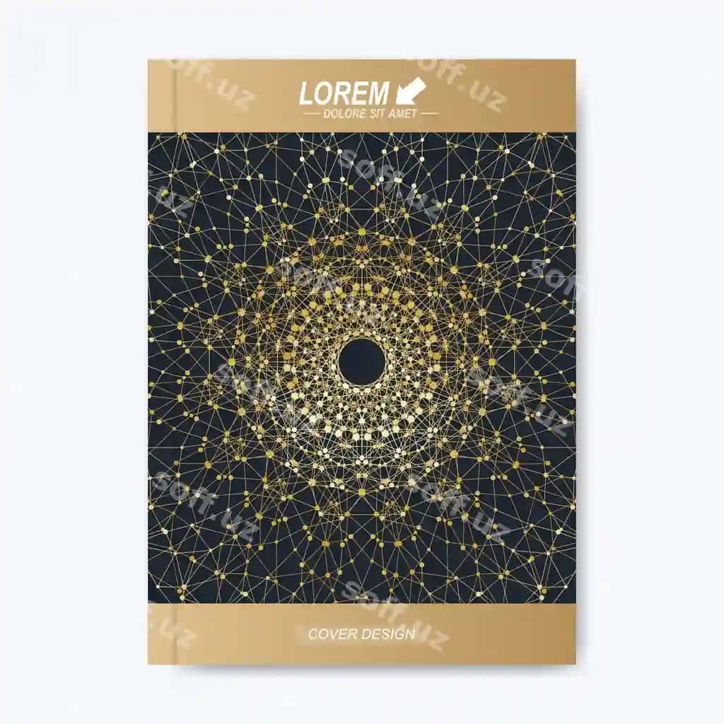 Oltin dizayn A4 hajmi Biznes Fan Texnologiya Dizayn Kitob dizayn | Golden layout a4 size business science technology design book layout